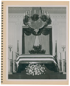 Lot #61 John F. Kennedy Funeral Album of (18) Signal Corps Photos + Large Hon. JFK Poster - Image 2