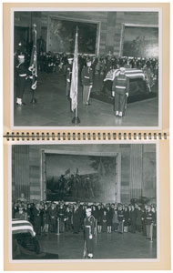 Lot #61 John F. Kennedy Funeral Album of (18) Signal Corps Photos + Large Hon. JFK Poster - Image 3