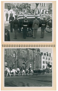 Lot #61 John F. Kennedy Funeral Album of (18) Signal Corps Photos + Large Hon. JFK Poster - Image 6