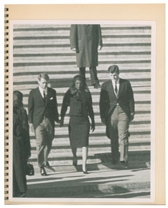 Lot #61 John F. Kennedy Funeral Album of (18) Signal Corps Photos + Large Hon. JFK Poster - Image 7