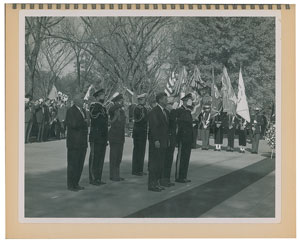 Lot #61 John F. Kennedy Funeral Album of (18) Signal Corps Photos + Large Hon. JFK Poster - Image 8