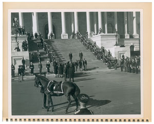 Lot #61 John F. Kennedy Funeral Album of (18) Signal Corps Photos + Large Hon. JFK Poster - Image 10