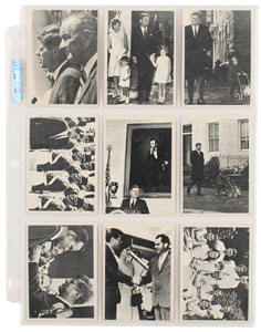Lot #33 John F. Kennedy Memorabilia Collection: Pins, Cards, Masks, and Tapestry - Image 4