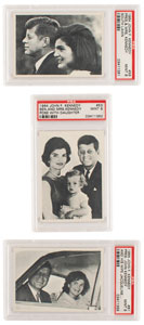 Lot #33 John F. Kennedy Memorabilia Collection: Pins, Cards, Masks, and Tapestry - Image 5