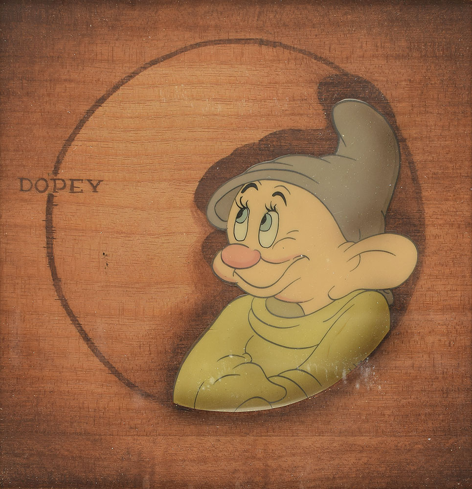 Lot #800 Dopey production cel from Snow White and the Seven Dwarfs