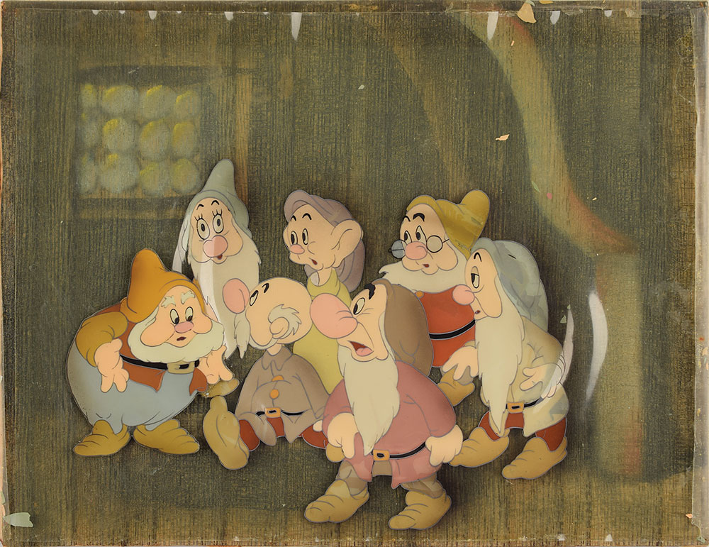 Lot #803 Seven Dwarfs production cels from Snow White and the Seven Dwarfs