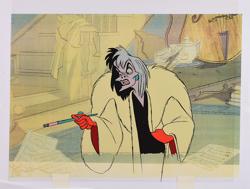 Lot #905 Cruella de Vil production cel from One Hundred and One Dalmatians