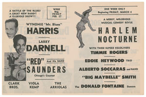 Lot #537 Duke Ellington 1953 Apollo Theatre Handbill - Image 2