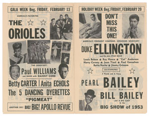 Lot #538 Duke Ellington 1953 Apollo Theatre Handbill - Image 1