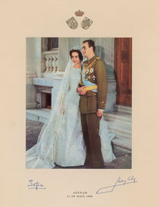 Lot #217  Juan Carlos I and Queen Sophia of Spain - Image 1