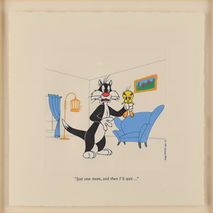 Lot #471 Sylvester and Tweety Etching from 'Just One More' - Image 1
