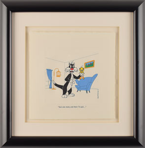 Lot #965 Sylvester and Tweety Etching from 'Just One More' - Image 2