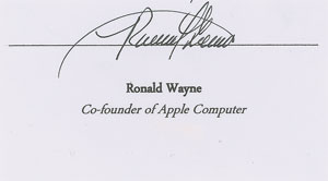 Lot #198  Apple: Wozniak and Wayne - Image 2