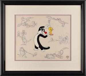 Lot #970 Sylvester and Tweety limited edition cel entitled 'Tweety & Sylvester Persona' - Image 2