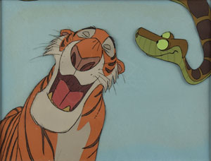 Lot #910 Shere Khan and Kaa production cel from The Jungle Book
