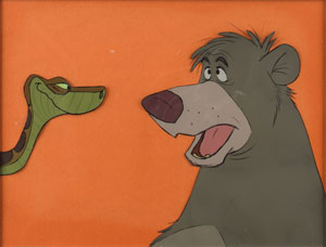 Lot #911 Baloo and Kaa production cel from The Jungle Book