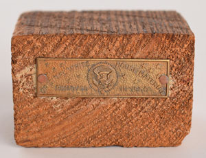 Lot #129  White House 1950 Wood Relic