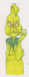 Lot #946 The Grinch Who Stole Christmas drawing by Virgil Ross - Image 2