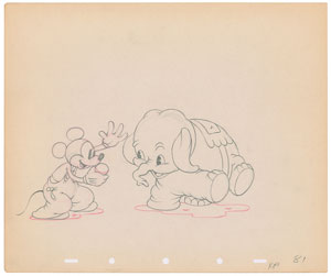 Lot #797 Mickey Mouse and Bobo the Elephant production drawing from Mickey's Elephant - Image 2