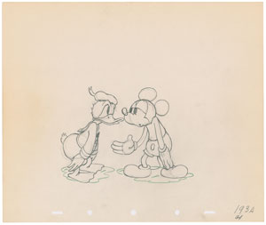 Lot #820 Mickey Mouse and Donald Duck production drawing from Mickey's Trailer - Image 2