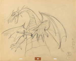 Lot #901 Maleficent production drawing from Sleeping Beauty