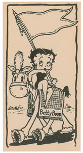 Lot #757  Betty Boop and Harry Horse Promotional Card - Image 1