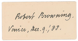 Lot #428 Robert Browning - Image 1