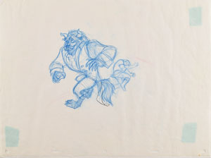 Lot #930 The Beast and Gaston pre-production artwork from Beauty and the Beast - Image 1
