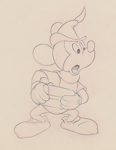 Lot #866 Mickey Mouse production drawing from Fun and Fancy Free