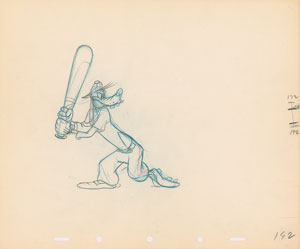 Lot #863 Goofy production drawing from How to Play Baseball - Image 2