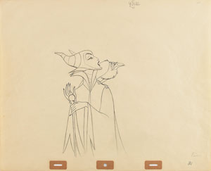 Lot #903 Maleficent and Diablo production drawing from Sleeping Beauty