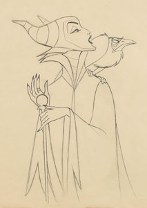 Lot #903 Maleficent and Diablo production drawing from Sleeping Beauty - Image 2