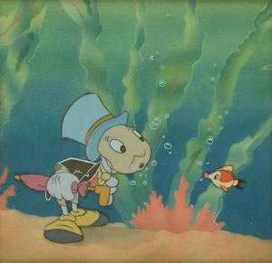 Lot #849 Jiminy Cricket production cels  from Pinocchio