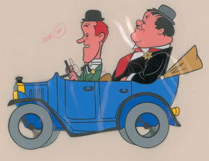 Lot #762 Stan Laurel and Oliver Hardy production cel from Laurel and Hardy - Image 2