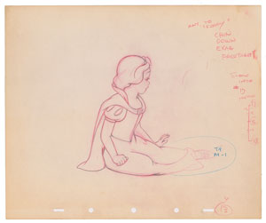 Lot #815 Snow White production drawing from Snow White and the Seven Dwarfs