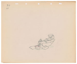 Lot #796 Donald Duck production drawing from Donald and Pluto - Image 1