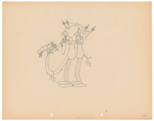 Lot #785 Mickey and Minnie Mouse production drawing from Mickey in Arabia