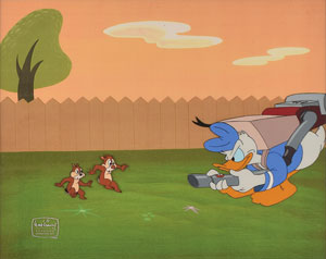 Lot #937 Donald Duck production cel from Disney's Mickey Mouse Works - Image 1