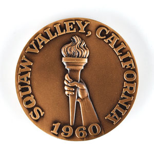Lot #3053  Squaw Valley 1960 Winter Olympics Participation Medal with Case - Image 1