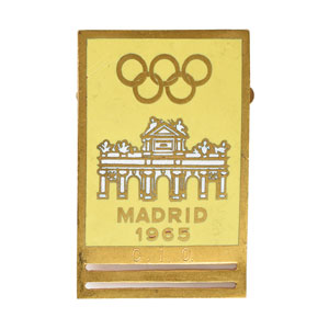 Lot #3066  Madrid 1965 International Olympic Committee Badge - Image 1