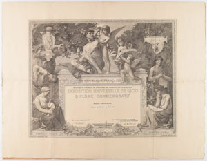 Lot #3007  Paris 1900 Exposition Universelle Diploma - Image 1