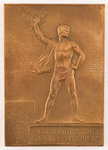 Lot #3002  Paris 1900 Summer Olympics Bronze Winner's Medal for Firefighting - Image 2