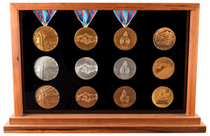 Lot #3092  Calgary 1988 Winter Olympics Winner's and Participation Medal Collection - Image 1