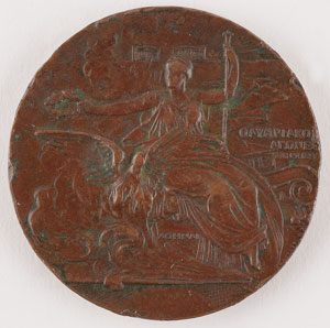 Lot #3001  Athens 1896 Summer Olympics Bronze Participation Medal - Image 1