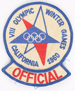 Lot #3054  Squaw Valley 1960 Winter Olympics Official's Patch - Image 1
