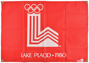 Lot #3080  Lake Placid 1980 Winter Olympics Alpine Events Gate Banner - Image 1