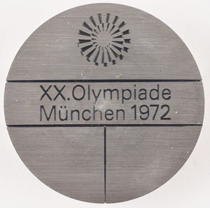 Lot #3073  Munich 1972 Summer Olympics Steel Participation Medal - Image 1