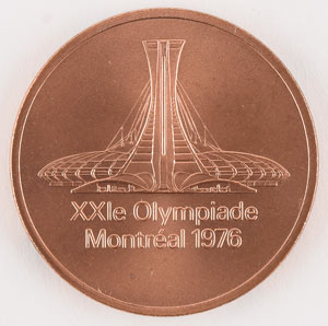 Lot #3077  Montreal 1976 Summer Olympics Copper Participation Medal - Image 1