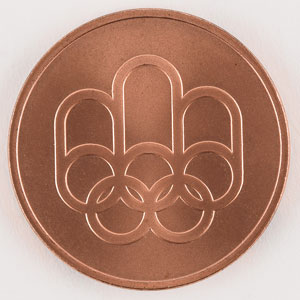 Lot #3077  Montreal 1976 Summer Olympics Copper Participation Medal - Image 2