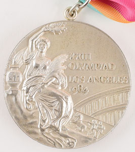 Lot #3084  Los Angeles 1984 Summer Olympics Unawarded Silver Winner's Medal - Image 1